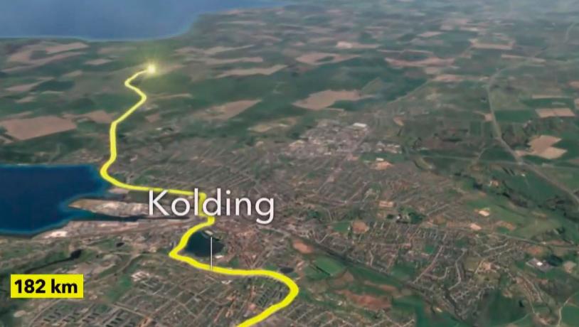 Ruten i Kolding Tour de france