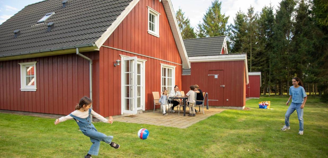 Boldspil ved Feriehus i Lalandia Billund