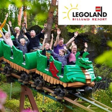 Zip down the green dragon rollercoaster or have fun in Miniland. Laugh till your belly aches and feel the wind in your hair - all at LEGOLAND.